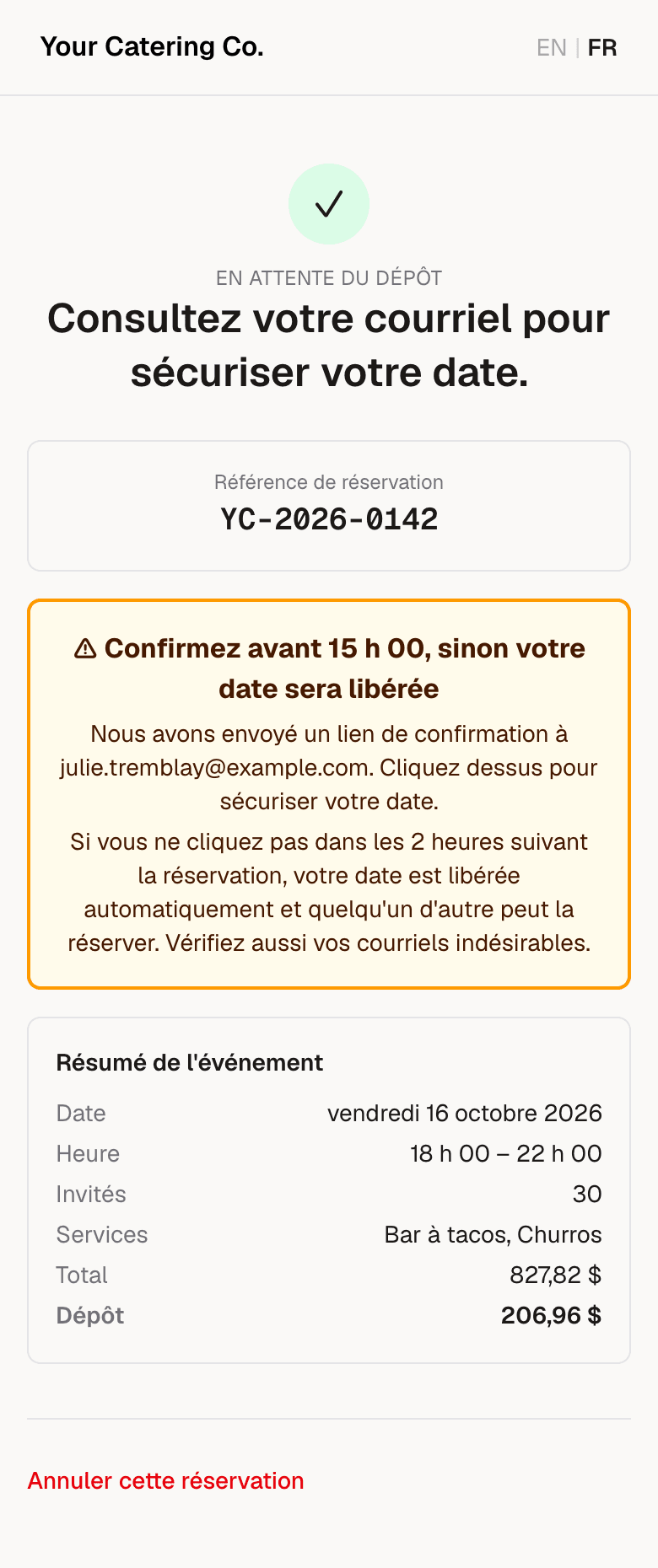 Date retenue